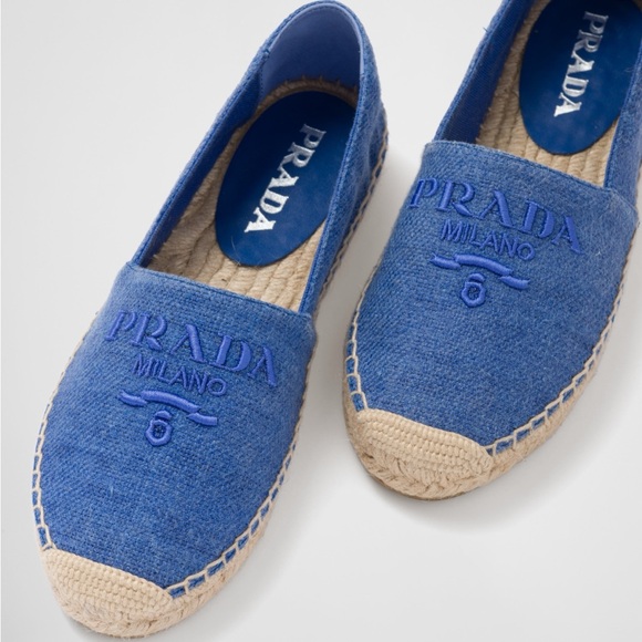 New Prada Linen espadrilles $850 40 - Picture 1 of 12
